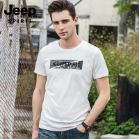 JEEP吉普夏季新款短袖T恤男装圆领套头t恤上衣宽松大码休闲体恤衫