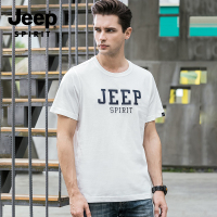 JEEP吉普短袖男夏季透气宽松T恤运动上衣圆领半袖加大码男装