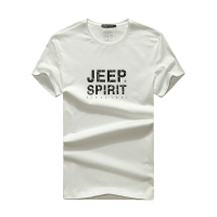 JEEP短袖t恤男2019夏装新款男装男士圆领纯色中青年半袖衣服男潮
