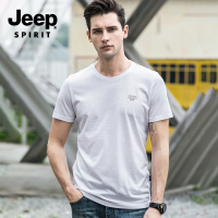 JEEP吉普男士短袖T恤大码男装夏季户外运动速干薄款透气圆领体恤