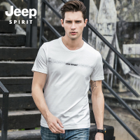 JEEP/吉普短袖t恤男夏季新款圆领宽松打底衫青年韩版半袖体恤潮