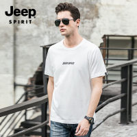 JEEP吉普男士短袖T恤宽松加大码男装圆领休闲t恤夏季体恤衫潮
