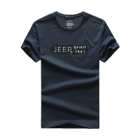 JEEP短袖男士t恤男新款圆领印花男士短袖体恤夏季男装宽松半袖男