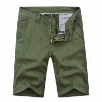 吉普盾男五分裤男士休闲印花薄款夏裤宽松大码中年时尚商务夏装