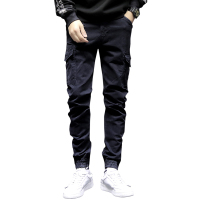 吉普盾男裤子秋季工装裤束脚运动裤子男韩版潮流直筒休闲裤男宽松小脚裤子