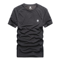 吉普盾高档正品牌2019夏季短袖t恤男士圆领宽松大码半袖衫透气体恤上衣男