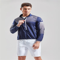 吉普盾户外运动休闲男士皮肤衣夏季轻薄速干透气防泼水立领防紫外线