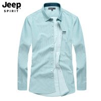 JEEP专柜男装秋冬加绒加厚休闲纯色长袖衬衣男士大码宽松衬衫