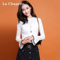 拉夏贝尔Candie’s春装显瘦喇叭袖针织衫长袖女毛衣上衣30073338