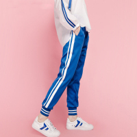 拉夏贝尔春季新款休闲裤Puella九分休闲运动裤女韩版宽松哈伦裤束口裤子20010840