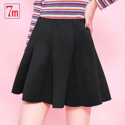 7M 半身裙女夏新款女装韩版学生高腰百褶伞裙A字半身裙女73000006