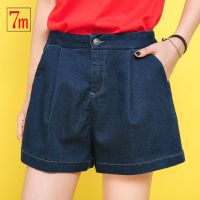 7M莫丽菲尔牛仔短裤女夏新款深色直筒热裤百搭修身显瘦牛仔短裤女70007817