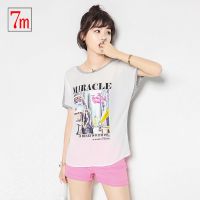 【福利款】7M莫菲丽尔短袖T恤女夏季女装新款韩版创意印花显瘦清新宽松T恤女70005880