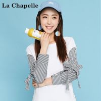 拉夏贝尔Puella春装新款宽松显瘦时尚百搭七分袖蝴蝶结衬衫女20009308