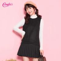 【福利款】拉夏贝尔Candie’s秋季新款显瘦百搭打底无袖小黑裙女30064462