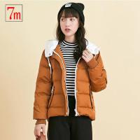 7M轻薄羽绒服面包服女新款修身短款连帽白鸭绒小个外套女70008748