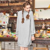拉夏贝尔Puella秋装新款韩版显瘦宽松中长款内搭连衣裙女2T000077