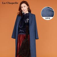 拉夏贝尔candie’s秋冬新韩版修身显瘦气质赫本羊毛呢大衣30074106