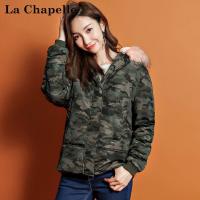 拉夏贝尔candie’s秋冬新韩版时尚显瘦连帽加厚棉衣外套女30074001