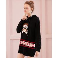 外来先生IP卫衣裙秋冬款韩版中长款宽松连帽外套上衣卫衣连衣裙60007590