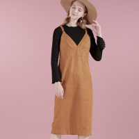 秋季吊带连衣裙针织上衣两件套女秋冬季新款中长过膝裙子时尚套装30083187