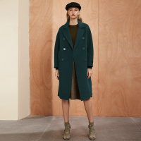 羊毛毛呢大衣女秋冬季新款韩版宽松外衣双面呢中长呢子外套30084030