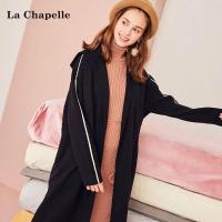 新款拉夏贝尔毛针织衫女韩版宽松气质慵懒风长袖针织开衫上衣外套20012589