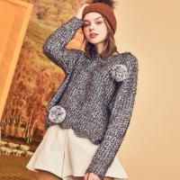 新款拉夏贝尔慵懒风打底毛衣女秋冬针织外套女宽松内搭套头打底衫女2T000457