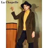 上新拉夏贝尔Puella冬季新款小赫本风过膝双面羊毛呢外套女20012203