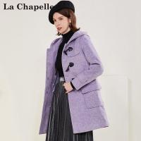 上新拉夏贝尔candie's冬季新款韩版宽松显瘦中长款双面呢外套30084216