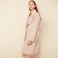 【专柜同款】全羊毛毛呢外套女秋冬季新款宽松流行双面呢小个子中长呢子大衣30084387