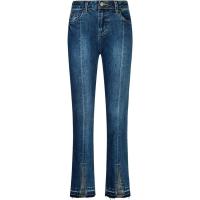 Puella韩版学生百搭显瘦chic开叉牛仔裤微喇叭裤女九分喇叭开衩牛仔裤20011193