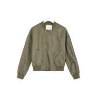 拉夏贝尔秋冬新款韩版原宿风百搭宽松女式军绿色棒球服短外套60006130