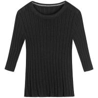 拉夏贝尔拉夏贝尔薄款毛衣女新款很仙的上衣洋气百搭春季_392 S 米白