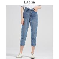 拉夏贝尔Laetia 哈伦牛仔裤2020秋冬新款百搭学生九分女韩版铅笔裤903610091
