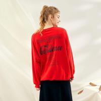 拉夏贝尔Puella专柜同款卫衣女宽松韩版新款冬季套头圆领长袖学生