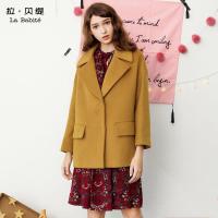 拉夏贝尔拉贝缇外套女加厚羊毛呢子大衣新款冬季韩版学生中长茧型60005677