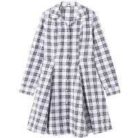 拉夏贝尔【专柜同款】Puella很仙的法国小众新款夏季装中长款格子裙子长袖衬衫连衣裙女20014079 混色 S