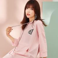 拉夏贝尔【专柜同款】7M连衣裙女装新款韩版高腰显瘦中长款宽松气质学生裙子潮70012129 奶 S