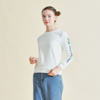 拉夏贝尔Laetia圆领卫衣 2020秋冬新款白色休闲时尚显瘦学生宽松上衣903610835