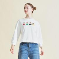 拉夏贝尔Laetia 2020秋冬新款卫衣女季韩版宽松日系圆领上衣903610552