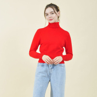 拉夏贝尔Laetia2020秋冬新款女装高领毛衣厚修身针织衫904611224