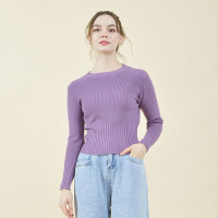 拉夏贝尔Laetia2020秋冬新款针织打底衫女韩版高腰修身长袖904611188