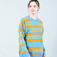 拉夏贝尔7M莫丽菲尔2020复古条纹针织衫上衣女秋冬毛衣百搭9047M0138
