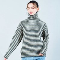 拉夏贝尔7M莫丽菲尔2020堆堆领外穿毛衣女高领宽松很仙的套头冬款9047M0151