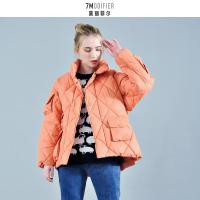 拉夏贝尔7M莫丽菲尔2020工装风大口袋菱格中长款9047M0442