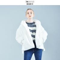 拉夏贝尔旗下7M羊羔毛外套女士2020秋冬新款百搭可爱毛绒外套9047M0196