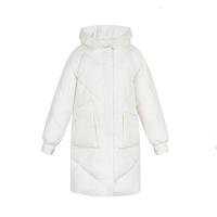 【莲】拉夏贝尔连帽羽绒服女宽松显瘦白鸭绒中长款时尚面包服外套