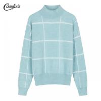 N拉夏贝尔春季新款毛衣内搭圆领针织衫女装保暖宽松学生长袖30084321