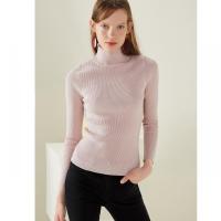 N拉夏贝尔春打底衫女装修身显瘦新款针织衫高领套头韩版内搭30094239